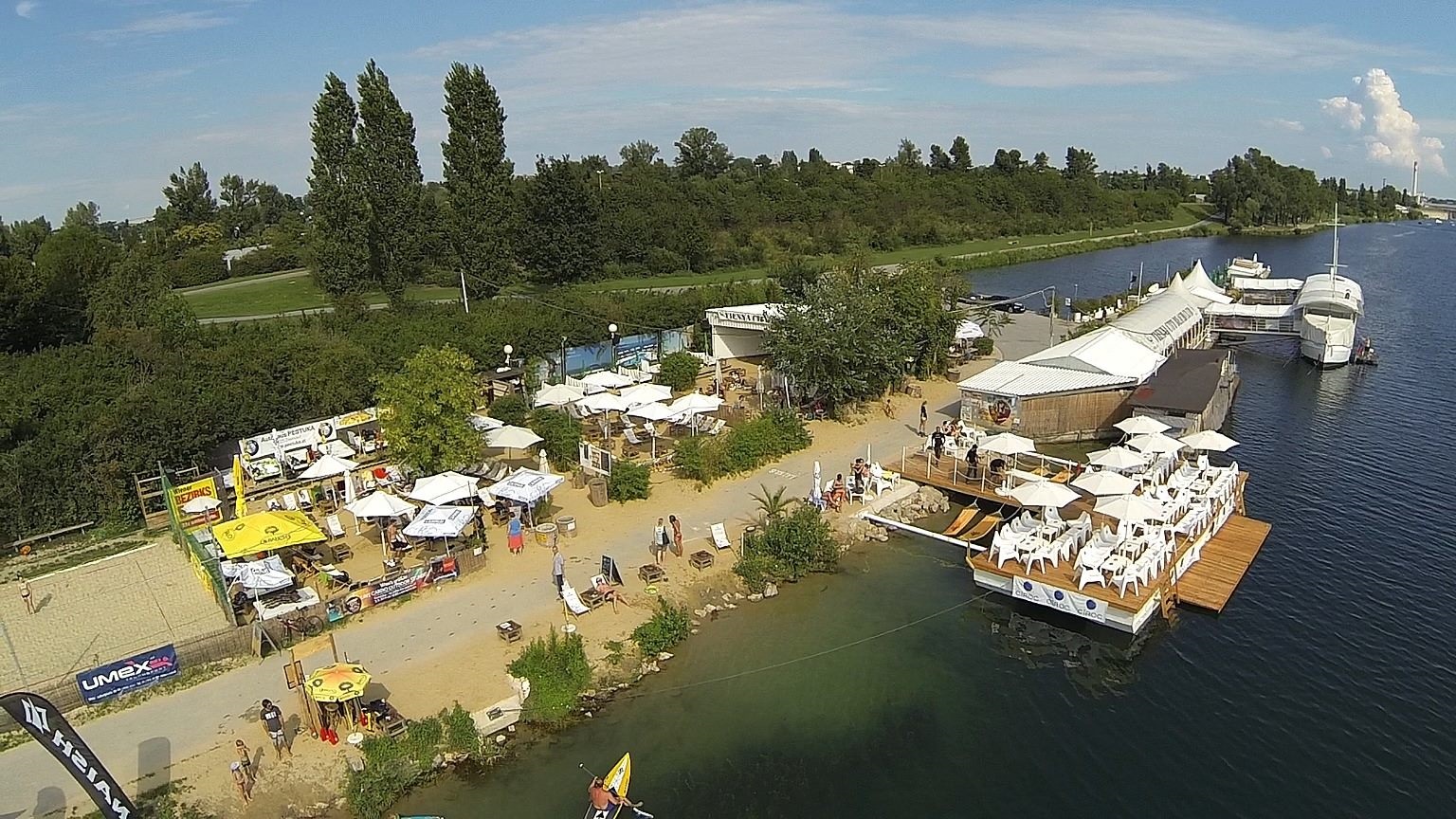 Vienna City Beach Club Vienna waterfront location